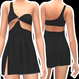 VelvetySims' Solana One Shoulder Mini Dress project image
