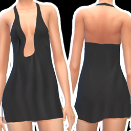 VelvetySims' Aubree Crepe And Mesh Mini Dress project image