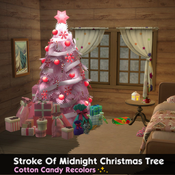 Stroke of Midnight Christmas Tree: Cotton Candy Recolors