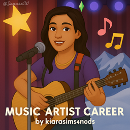 Music Artist Career by kiarasims4mods - Tradução PTBR