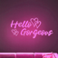 Hello Gorgeous - Neon Wall Light logo