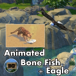Animated - Bone Fish + Eagle ~ Bird ~ Animal ~ Pet logo