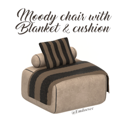 Emdoescc | Moody Living Room Chair with cushion & blanket logo
