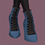 July 21 Ribbon Lace Up Stiletto Booties logo
