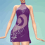 VelvetySims' Enchanted Swirl Halter Mini Dress logo