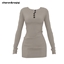 [charon&roqiqi]sweater bodycon dress logo