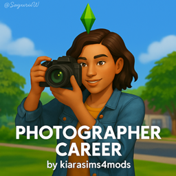 Photographer Career &  Active Career by kiarasims4mods - Tradução PTBR