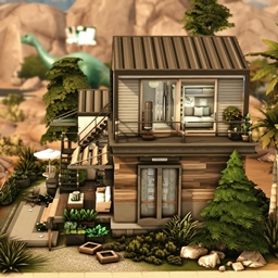 Contemporary Tiny Cabin logo