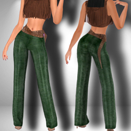 LEATHER TROUSERS WITH ASYMMETRIC BELT logo