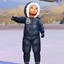 Toddler ski suit logo