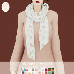 Winter cozy scarf logo