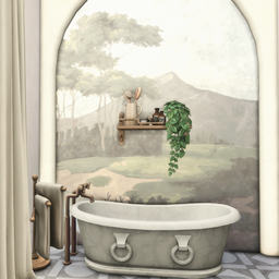 Vintage Botanical Bathroom