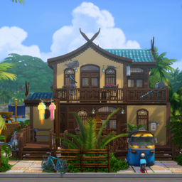 Yellow Seaside House | For Rent | No CC logo