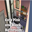 Cute Pink and Black Bathroom logo