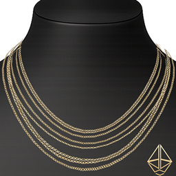 Aurum -  female small chains necklace v2 logo