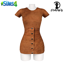 Hazel Button Mini Dress logo
