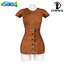Hazel Button Mini Dress logo