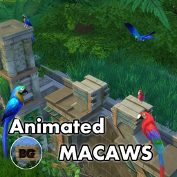Animated Macaws ~ Bird ~ Animal ~ Macaw ~ Parrot ~ Pet logo