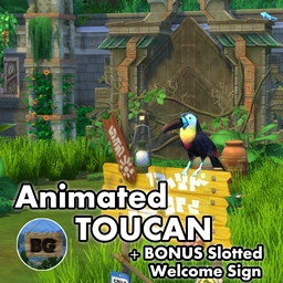 Animated Channel-Billed Toucan ~ Bird ~ Animal ~ Pet logo