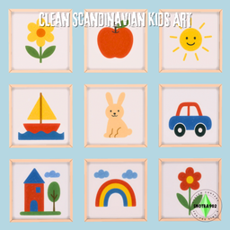 Clean Scandinavian Kids Art