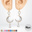 Moon diamond earrings logo