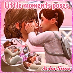 Acha Little moments poses (Female&Toddler) logo