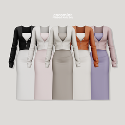 [cocomint] Ribbed Knit Set