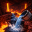 Water Bucket Works in the Nether logo