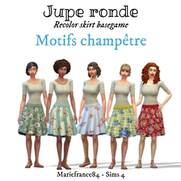Round skirt//Look rural//Recolor skirt basegame logo