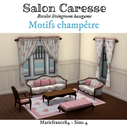 LivingRoom Caresse//Look rural//Recolor objects basegame project image