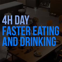 Four Hour Day: faster eating and drinking logo