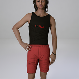 Male Short Set with T-shirt Version 3 Red logo
