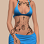 Queen Tattoo body logo