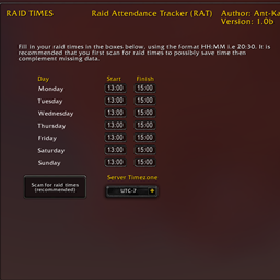 Raid Attendance Tracker - (RAT)