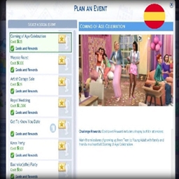 Coming of Age Celebration By KiaraSims4Mods Spanish Translation