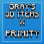 Gray's 3D items x Primity logo