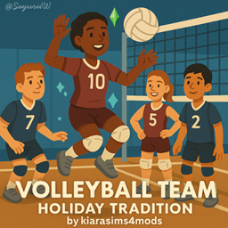 Volleyball Team by kiarasims4mods - Tradução PTBR