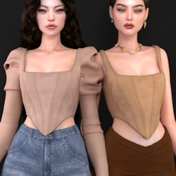 Corset 02 With&Without Sleeves project image