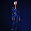 Silk set with trousers and a star-print shirt logo