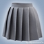 Classic pleated mini skirt logo
