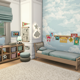 Cloudy Dreams Kids Bedroom ☁️🧸