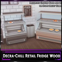 Decra-Chill Retail Fridge (Wood) By SrslySims | Chinese Translation
