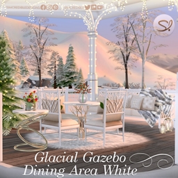 Glacial Gazebo Dining Area White -Room ☃️