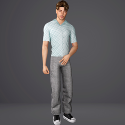 Men's shirt and pants logo