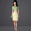 Knitted T-shirt and floral dress logo