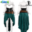 Pirate Corset Dress with Ruffled Off-Shoulder Sleeves S322 logo