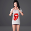 Printed T-shirt and shorts logo