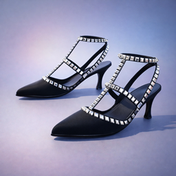  👠Valentino-Inspired Crystal Strap Heels ✨ logo