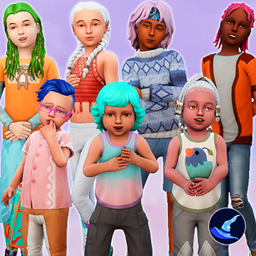 (AA) Genetic Unnatural Hair Colours for Little Sims project image
