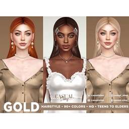 CasualSims - Gold Hairstyle Without Bangs logo